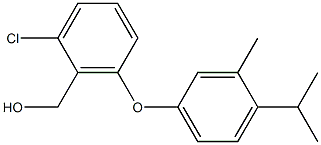 {2-chloro-6-[3-methyl-4-(propan-2-yl)phenoxy]phenyl}methanol Structure