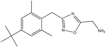 {3-[(4-tert-butyl-2,6-dimethylphenyl)methyl]-1,2,4-oxadiazol-5-yl}methanamine 구조식 이미지