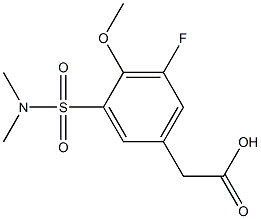 {3-[(dimethylamino)sulfonyl]-5-fluoro-4-methoxyphenyl}acetic acid Structure