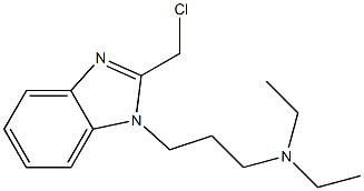 {3-[2-(chloromethyl)-1H-1,3-benzodiazol-1-yl]propyl}diethylamine Structure