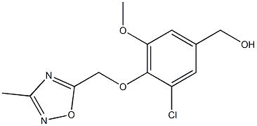 {3-chloro-5-methoxy-4-[(3-methyl-1,2,4-oxadiazol-5-yl)methoxy]phenyl}methanol 구조식 이미지