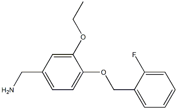 {3-ethoxy-4-[(2-fluorophenyl)methoxy]phenyl}methanamine 구조식 이미지