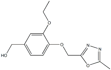 {3-ethoxy-4-[(5-methyl-1,3,4-oxadiazol-2-yl)methoxy]phenyl}methanol 구조식 이미지