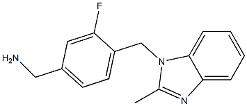 {3-fluoro-4-[(2-methyl-1H-1,3-benzodiazol-1-yl)methyl]phenyl}methanamine 구조식 이미지