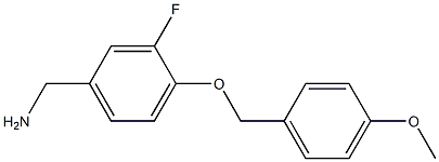 {3-fluoro-4-[(4-methoxyphenyl)methoxy]phenyl}methanamine Structure