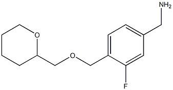 {3-fluoro-4-[(oxan-2-ylmethoxy)methyl]phenyl}methanamine 구조식 이미지