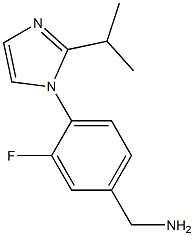 {3-fluoro-4-[2-(propan-2-yl)-1H-imidazol-1-yl]phenyl}methanamine Structure