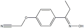 {4-[(1E)-N-hydroxypropanimidoyl]phenoxy}acetonitrile 구조식 이미지