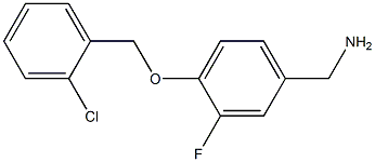 {4-[(2-chlorophenyl)methoxy]-3-fluorophenyl}methanamine 구조식 이미지