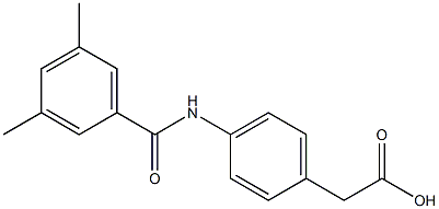 {4-[(3,5-dimethylbenzoyl)amino]phenyl}acetic acid 구조식 이미지