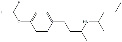 {4-[4-(difluoromethoxy)phenyl]butan-2-yl}(pentan-2-yl)amine 구조식 이미지