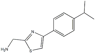 {4-[4-(propan-2-yl)phenyl]-1,3-thiazol-2-yl}methanamine Structure