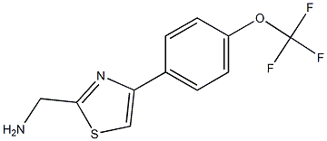 {4-[4-(trifluoromethoxy)phenyl]-1,3-thiazol-2-yl}methanamine Structure
