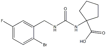 1-({[(2-bromo-5-fluorophenyl)methyl]carbamoyl}amino)cyclopentane-1-carboxylic acid Structure