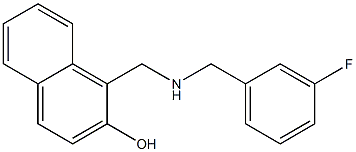 1-({[(3-fluorophenyl)methyl]amino}methyl)naphthalen-2-ol 구조식 이미지