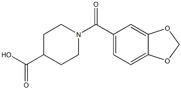 1-(1,3-benzodioxol-5-ylcarbonyl)piperidine-4-carboxylic acid 구조식 이미지