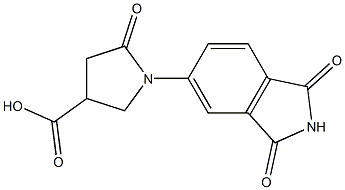 1-(1,3-dioxo-2,3-dihydro-1H-isoindol-5-yl)-5-oxopyrrolidine-3-carboxylic acid Structure