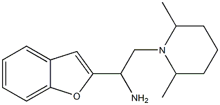 1-(1-benzofuran-2-yl)-2-(2,6-dimethylpiperidin-1-yl)ethan-1-amine Structure