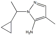 1-(1-cyclopropylethyl)-4-methyl-1H-pyrazol-5-amine Structure