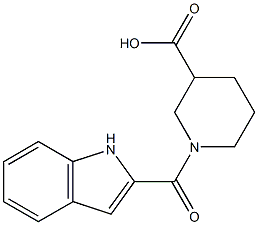 1-(1H-indol-2-ylcarbonyl)piperidine-3-carboxylic acid 구조식 이미지