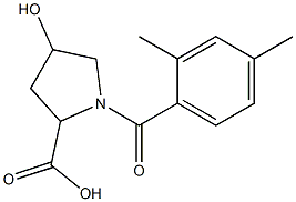 1-(2,4-dimethylbenzoyl)-4-hydroxypyrrolidine-2-carboxylic acid Structure