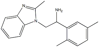 1-(2,5-dimethylphenyl)-2-(2-methyl-1H-1,3-benzodiazol-1-yl)ethan-1-amine Structure