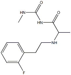 1-(2-{[2-(2-fluorophenyl)ethyl]amino}propanoyl)-3-methylurea 구조식 이미지