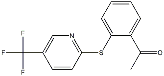 1-(2-{[5-(trifluoromethyl)pyridin-2-yl]sulfanyl}phenyl)ethan-1-one 구조식 이미지