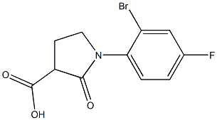 1-(2-bromo-4-fluorophenyl)-2-oxopyrrolidine-3-carboxylic acid 구조식 이미지