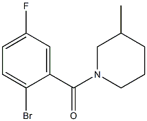 1-(2-bromo-5-fluorobenzoyl)-3-methylpiperidine Structure