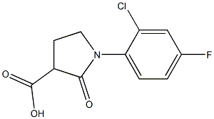 1-(2-chloro-4-fluorophenyl)-2-oxopyrrolidine-3-carboxylic acid Structure