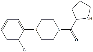 1-(2-chlorophenyl)-4-(pyrrolidin-2-ylcarbonyl)piperazine Structure