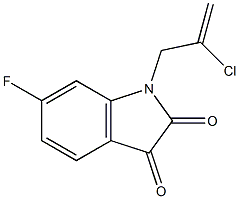 1-(2-chloroprop-2-en-1-yl)-6-fluoro-2,3-dihydro-1H-indole-2,3-dione Structure