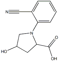 1-(2-cyanophenyl)-4-hydroxypyrrolidine-2-carboxylic acid Structure