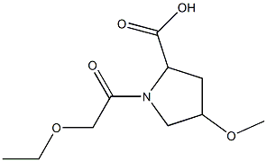 1-(2-ethoxyacetyl)-4-methoxypyrrolidine-2-carboxylic acid 구조식 이미지