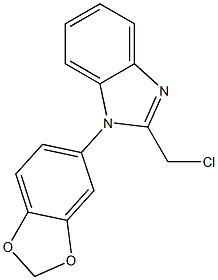 1-(2H-1,3-benzodioxol-5-yl)-2-(chloromethyl)-1H-1,3-benzodiazole 구조식 이미지