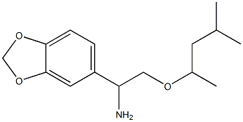 1-(2H-1,3-benzodioxol-5-yl)-2-[(4-methylpentan-2-yl)oxy]ethan-1-amine 구조식 이미지