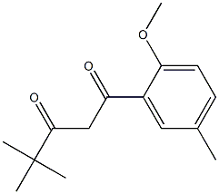 1-(2-methoxy-5-methylphenyl)-4,4-dimethylpentane-1,3-dione Structure