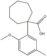 1-(2-methoxy-5-methylphenyl)cycloheptane-1-carboxylic acid Structure