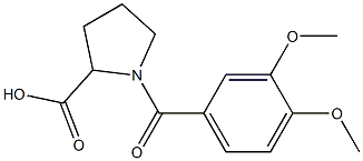 1-(3,4-dimethoxybenzoyl)pyrrolidine-2-carboxylic acid 구조식 이미지