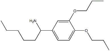 1-(3,4-dipropoxyphenyl)hexan-1-amine Structure