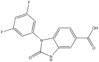 1-(3,5-difluorophenyl)-2-oxo-2,3-dihydro-1H-1,3-benzodiazole-5-carboxylic acid 구조식 이미지