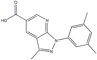 1-(3,5-dimethylphenyl)-3-methyl-1H-pyrazolo[3,4-b]pyridine-5-carboxylic acid 구조식 이미지