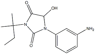 1-(3-aminophenyl)-5-hydroxy-3-(2-methylbutan-2-yl)imidazolidine-2,4-dione 구조식 이미지