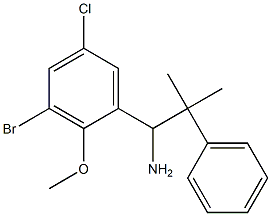 1-(3-bromo-5-chloro-2-methoxyphenyl)-2-methyl-2-phenylpropan-1-amine Structure
