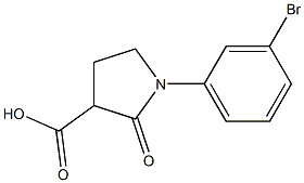 1-(3-bromophenyl)-2-oxopyrrolidine-3-carboxylic acid Structure