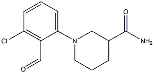 1-(3-chloro-2-formylphenyl)piperidine-3-carboxamide Structure