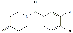 1-(3-chloro-4-hydroxybenzoyl)piperidin-4-one Structure