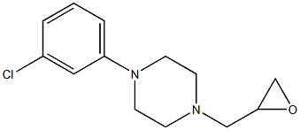 1-(3-chlorophenyl)-4-(oxiran-2-ylmethyl)piperazine Structure