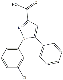 1-(3-chlorophenyl)-5-phenyl-1H-pyrazole-3-carboxylic acid Structure